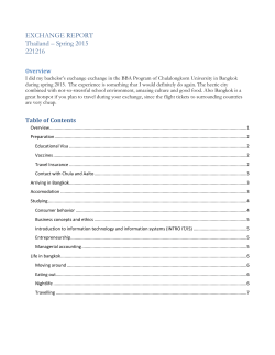 EXCHANGE REPORT Thailand &ndash; Spring 2015 221216
