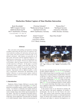 Markerless Motion Capture of Man