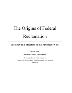 Origins of Reclamation