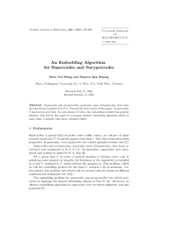 An Embedding Algorithm for Supercodes and Sucypercodes