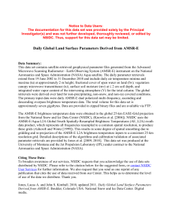 Daily Global Land Surface Parameters Derived from AMSR-E