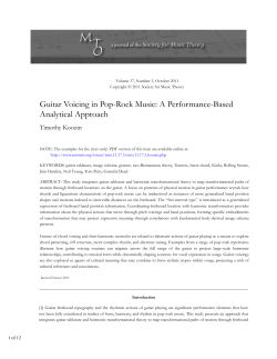 MTO 17.3: Koozin, Guitar Voicing in Pop