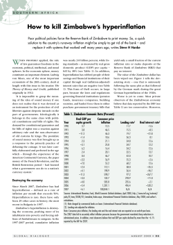 How to kill Zimbabwe`s hyperinflation