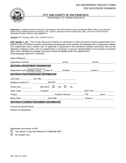 aso amendment request form for succession planning