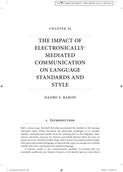 the impact of electronically