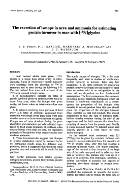 The Excretion of Isotope in Urea and Ammonia