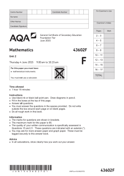 Number and Algebra