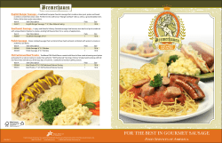 English Banger Sausage - Food Services of America