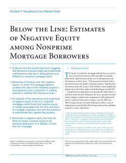 Below the Line: Estimates of Negative Equity among Nonprime
