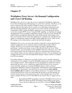 Chapter 27 WebSphere Proxy Server