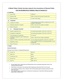 A Model Citizen Charter has been setup for the convenience of