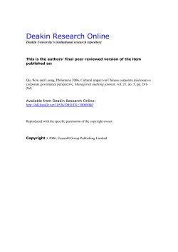 Cultural impact on Chinese corporate disclosure &ndash; a - DRO