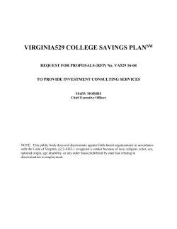 THE VIRGINIA COLLEGE SAVINGS PLAN