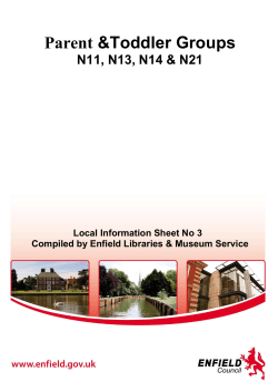 Parent and toddler groups in N11, N13, N14 and N21