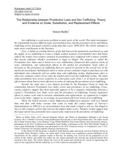 The Relationship between Prostitution Laws and Sex Trafficking