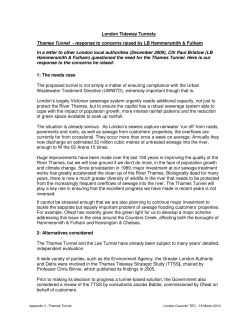 London Tideway Tunnels Thames Tunnel