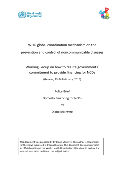 Policy Brief - World Health Organization