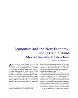 Economics and the New Economy: The Invisible Hand