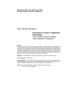 Incentives to invest in abatement technology. A tax versus