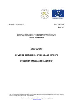 compilation of venice commission opinions and reports concerning