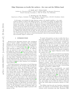 Edge Majoranas on locally flat surfaces - the