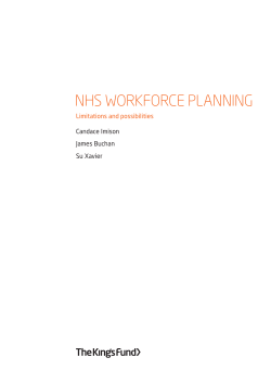 NHS workforce planning: limitations and possibilites
