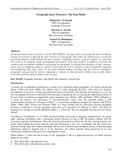 Paragraph Inner Structure: The Step Model