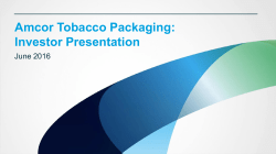 Tobacco Packaging Brazil Analyst Trip June16
