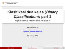 Binary Classification - Nanang Susyanto