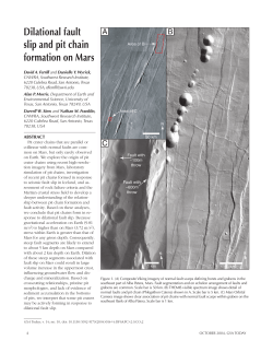 Dilational fault slip and pit chain formation on Mars
