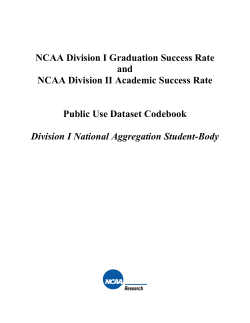 NCAA Division I Graduation Success Rate and NCAA Division II