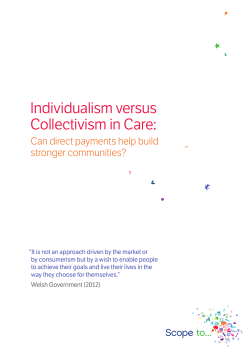 Individualism versus Collectivism in Care