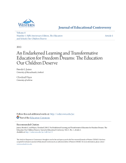 The Education Our Children Deserve