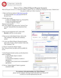 How to View a What-If Report (Program Scenario)