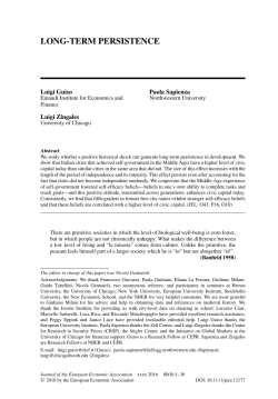 Long Term Persistence - Kellogg School of Management