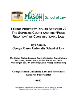 TAKING PROPERTY RIGHTS SERIOUSLY?