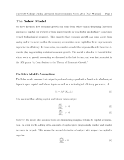 The Solow Model