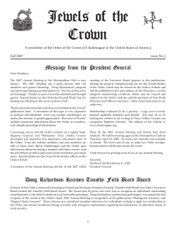 Jewels of the Crown - Order of the Crown of Charlemagne