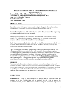 Interim Sexual Assault Response Protocol