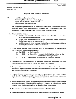 To: c. - Camarines Norte