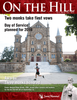 Fall 2015 - Saint Meinrad Seminary and School of Theology