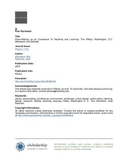 Place-Making as an Expression of Teaching and Learning: The