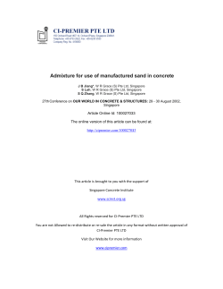 Admixture for use of manufactured sand in concrete - CI