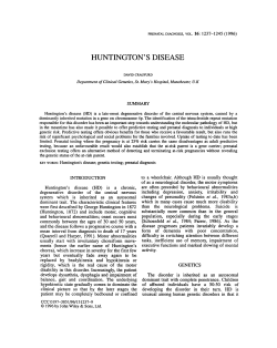 Huntington`s disease