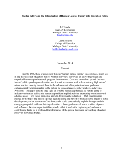 Walter Heller and the Introduction of Human Capital