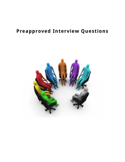 Preapproved Interview Questions - Human Resources