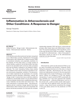 Inflammation in Atherosclerosis and Other Conditions