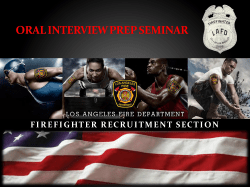 ORAL INTERVIEW PREP SEMINAR