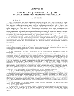 16. Using 42 U.S.C. &sect; 1983 and 28 U.S.C. &sect; 1331 to Obtain Relief