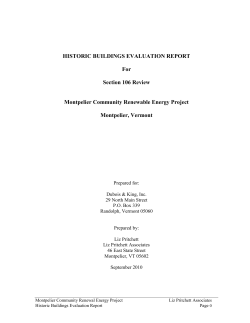 Historic Building Evaluation Report Section 106
